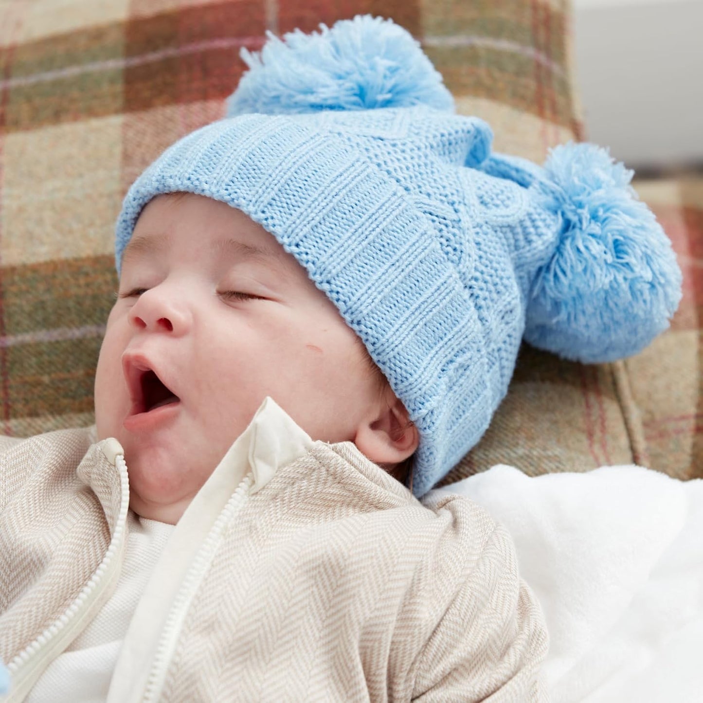 Conjunto de presentes personalizados para bebês meninos - Conjunto de roupas de inverno em tricô para bebês, presentes para recém-nascidos, itens essenciais para bebês para presentes de revelação de recém-nascidos