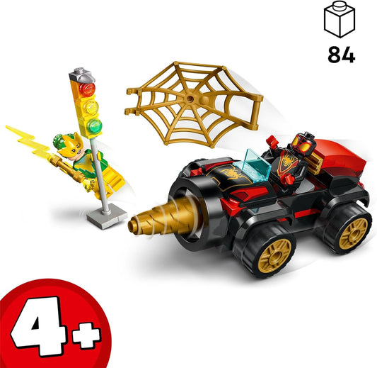 LEGO Marvel Spidey e seus incríveis amigos Drill Spinner Vehicle, brinquedo de carro do Homem-Aranha para crianças, meninos e meninas de mais de 4 anos, com 2 minifiguras, diversão de super-herói do programa de TV Disney +, ideia de presente 10792