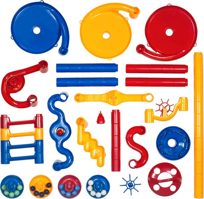 Galt Super Marble Run - Conjunto de construção infantil com 60 peças, brinquedos de construção divertidos para crianças - Brinquedos