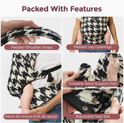 Momcozy Canguru para Bebês Recém-nascidos e Crianças Ergonômico, Aconchegante e Leve