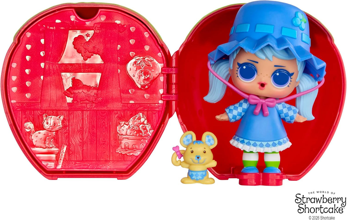 L.O.L. Surprise! Loves Strawberry Shortcake Tots – Bonecas colecionáveis com 7 surpresas, incluindo pet, roupas, sapatos, chapéu e um playset de casa de morango que se transforma; modelos variados