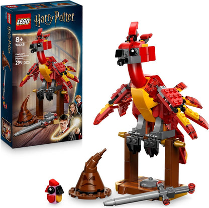 LEGO Harry Potter Fawkes: Fênix de Dumbledore - Brinquedo para Brincar e Exibir - Inclui Chapéu Seletor e Espada de Gryffindor - Presente de Aniversário para Meninas e Meninos a partir de 8 Anos - 76448