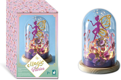 Janod - Sino luminoso para criar - Tema de fadas - Guirlanda luminosa com pilhas incluídas - Les Ateliers Déco - Kit de lazer criativo infantil - Habilidades motoras finas e concentração - A partir de 7 anos