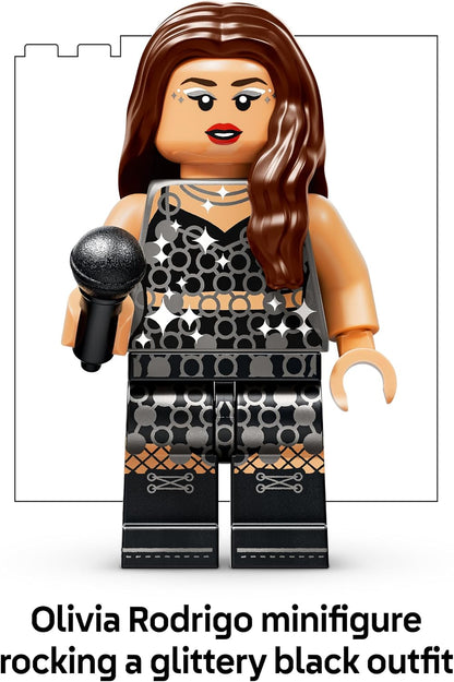 LEGO Edições "Concert Moon" da Olivia Rodrigo – Kit de Modelo de Toca-Discos com Disco de Vinil e Minifigura – Decoração para Quarto Infantil – Presente Musical para Adolescentes (Meninas e Meninos) e Fãs a partir de 14 Anos – 43029