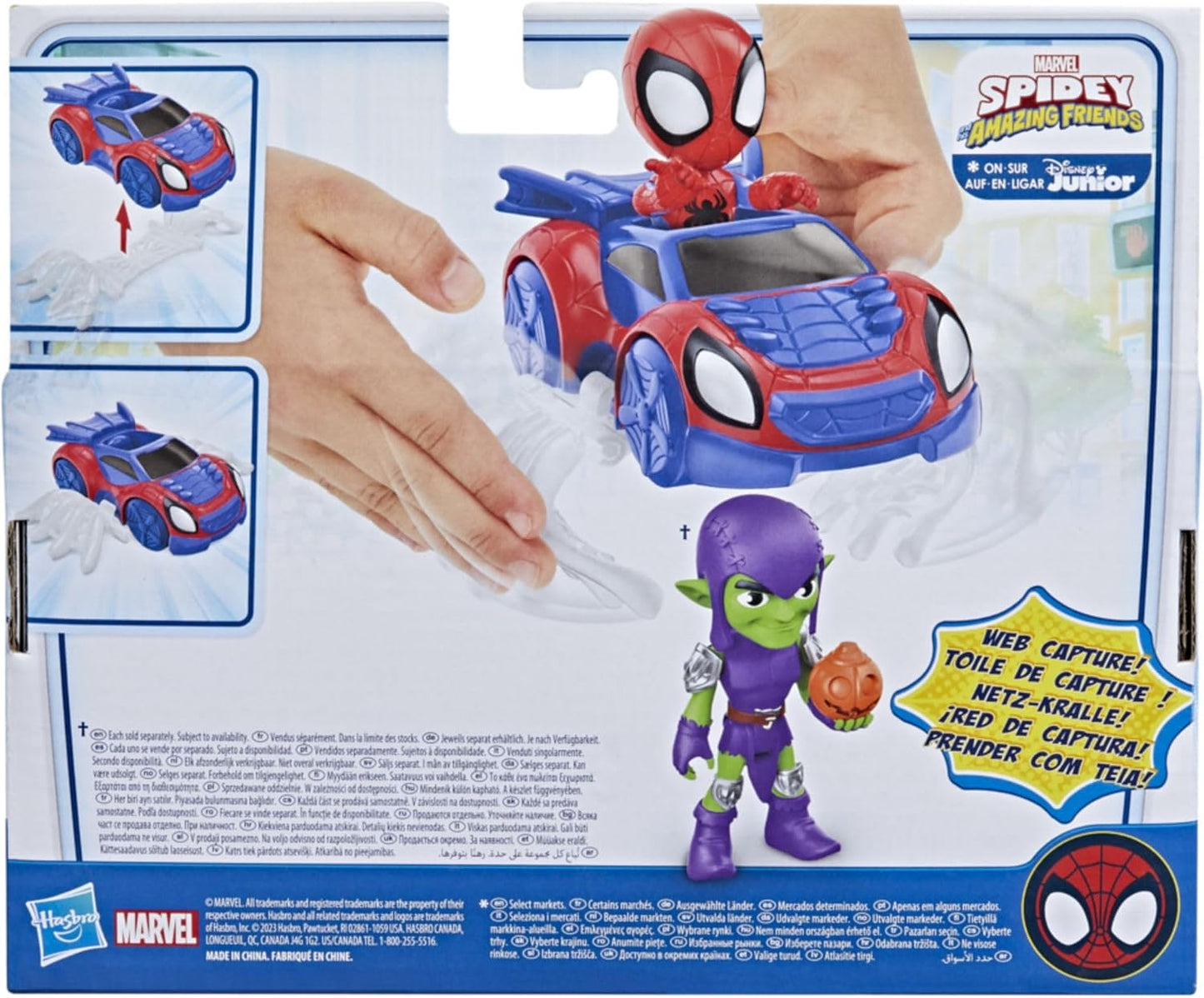Homem-Aranha e seus amigos incríveis - Brinquedo Marvel Homem-Aranha Web Crawler, figura de ação do Homem-Aranha e veículo incluídos - Brinquedos pré-escolares