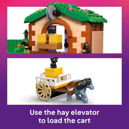 LEGO Friends Rancho e Estábulo de Pôneis - Inclui 3 figuras de cavalos, 4 mini bonecas e um gato, além de acessórios divertidos - Presente criativo para meninas a partir de 7 anos - 42654