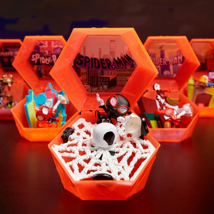 Just Play Marvel Doorables Spider-Verse Collector Capsule, figuras colecionáveis, para meninos e meninas a partir de 5 anos.