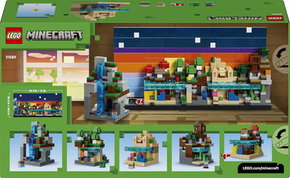 LEGO Minecraft Mini Biomas - Kit de Decoração de Quarto em Miniatura DIY - Quebra-cabeça 3D com 5 Microfiguras - Presente Gamer para Meninos, Meninas e Adolescentes a partir de 12 Anos - 21589