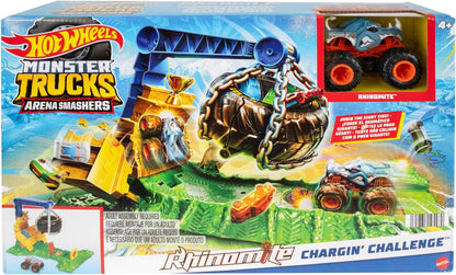 Hot Wheels Monster Trucks Rhinomite Chargin’ Challenge caminhão Rhinomite, HTP18