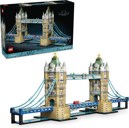 LEGO Architecture Tower Bridge – Kit de Modelo em Miniatura para Montar (Adultos) – Conjunto de Decoração 3D para Prateleira com Ponte Elevadiça, Base do Rio Tâmisa e Ônibus de Londres – Ideia de Presente Colecionável – 21067