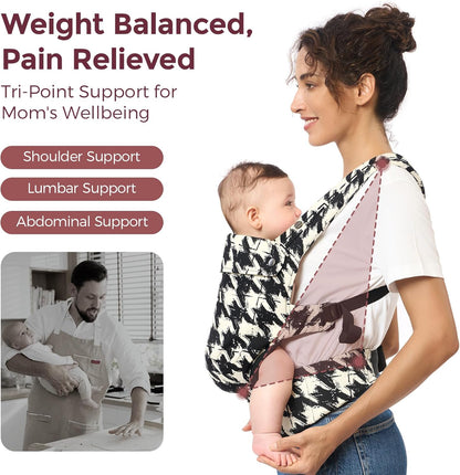 Momcozy Canguru para Bebês Recém-nascidos e Crianças Ergonômico, Aconchegante e Leve