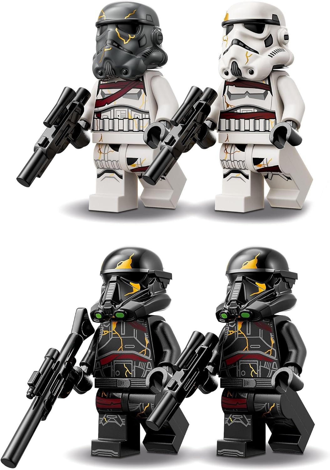 LEGO Star Wars: Ahsoka Death Trooper & Night Trooper Battle Pack, pequeno presente para meninos, meninas e fãs com 6 anos ou mais, brinquedo de construção Dropship para crianças, 4 personagens com blasters 75412
