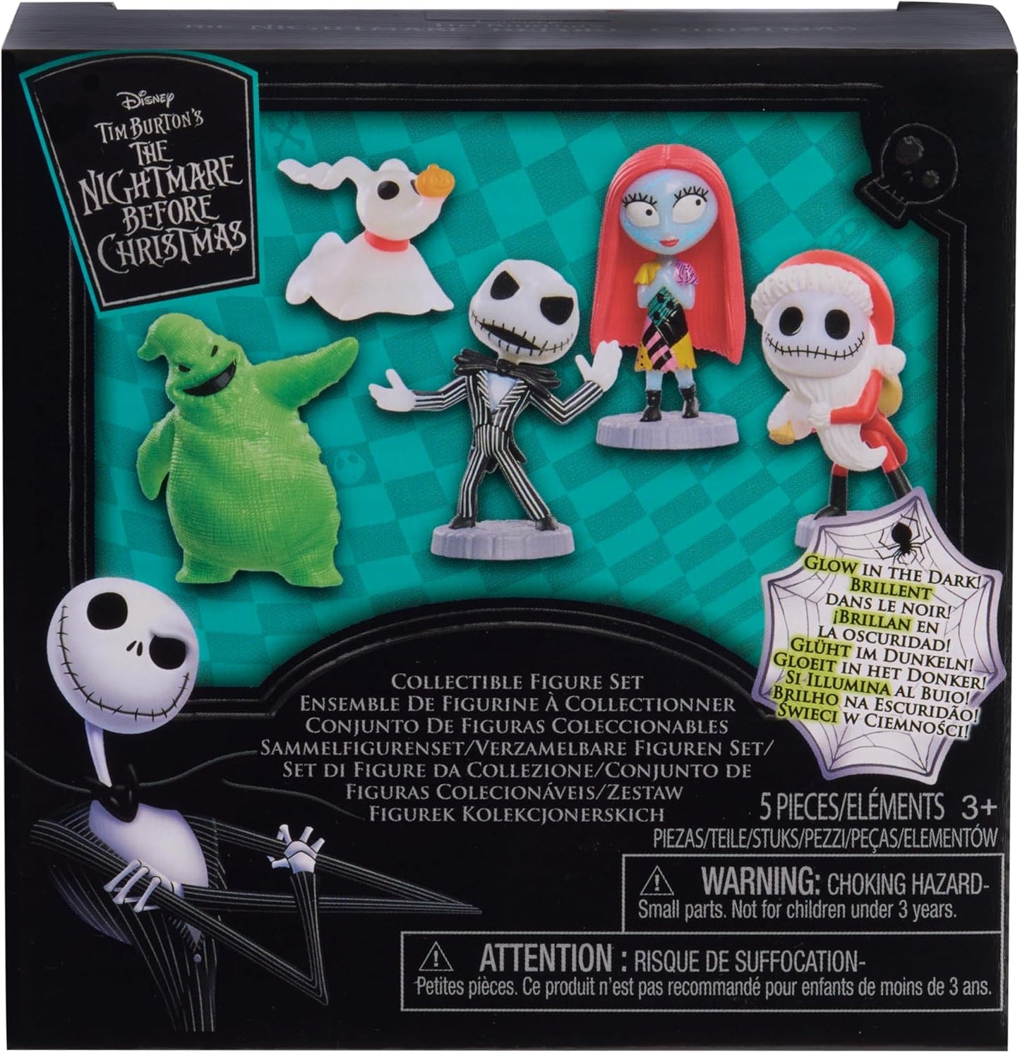 Just Play, Conjunto de figuras colecionáveis de "O Estranho Mundo de Jack" de Tim Burton da Disney, da brinquedos infantis para crianças a partir de 3 anos.