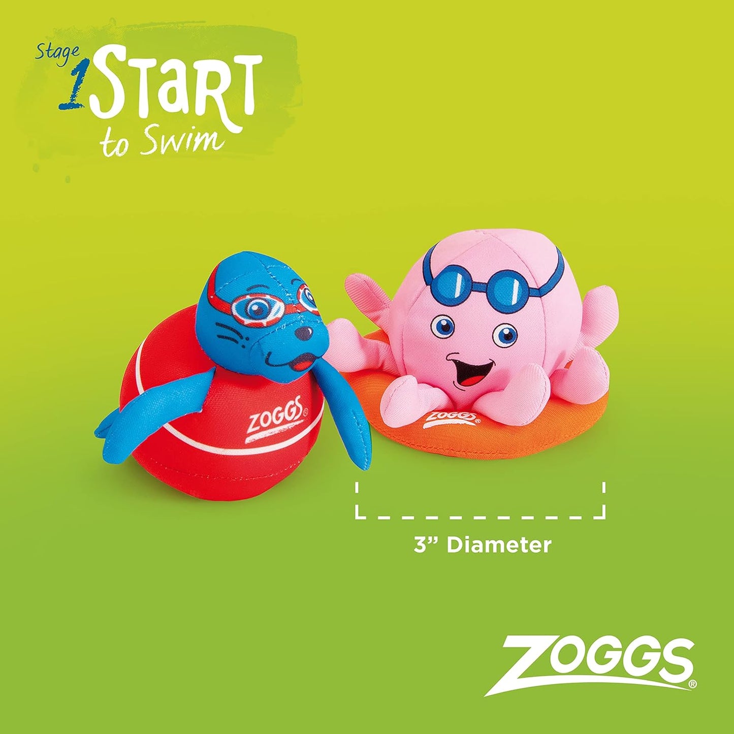 Zoggs Baby (Juego de 2) Zoggy Soakers Esponja Juguetes para bebés, Multicolor, Talla única