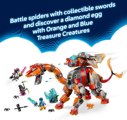 LEGO DREAMZzz 2 em 1 Dino Jet - Figura de dinossauro que se transforma em um Estegossauro Blindado - Inclui 4 minifiguras e 2 criaturas colecionáveis do tesouro - Presente para meninos a partir de 9 anos - 71514