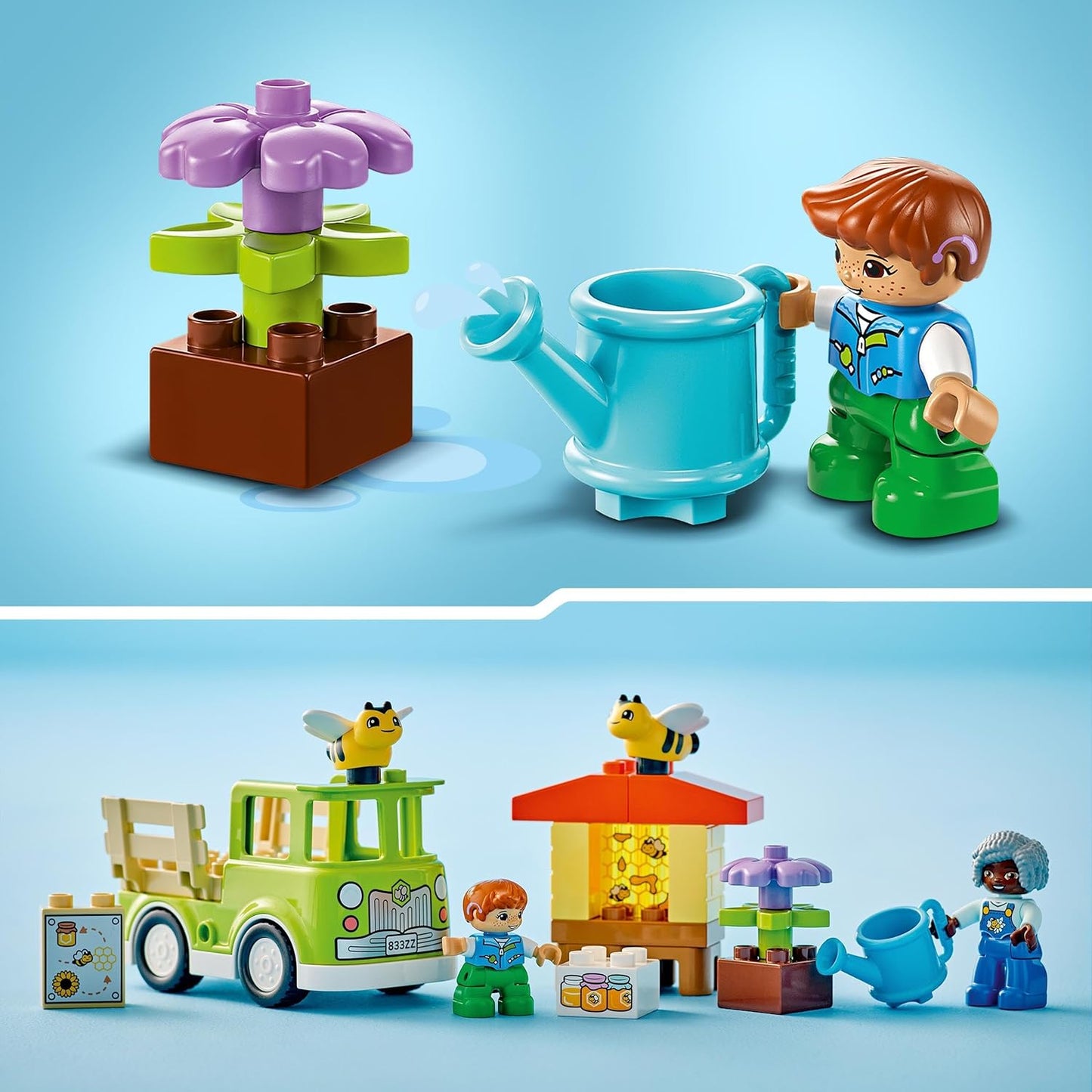 LEGO DUPLO Town Cuidando de Abelhas e Colméias, Brinquedo de Aprendizagem Infantil com Caminhão Dirigível, Colméia e 2 Figuras, Brinquedos de Desenvolvimento Infantil e Atividades, Presentes para Crianças, Meninos e Meninas com 2 anos ou mais 10419