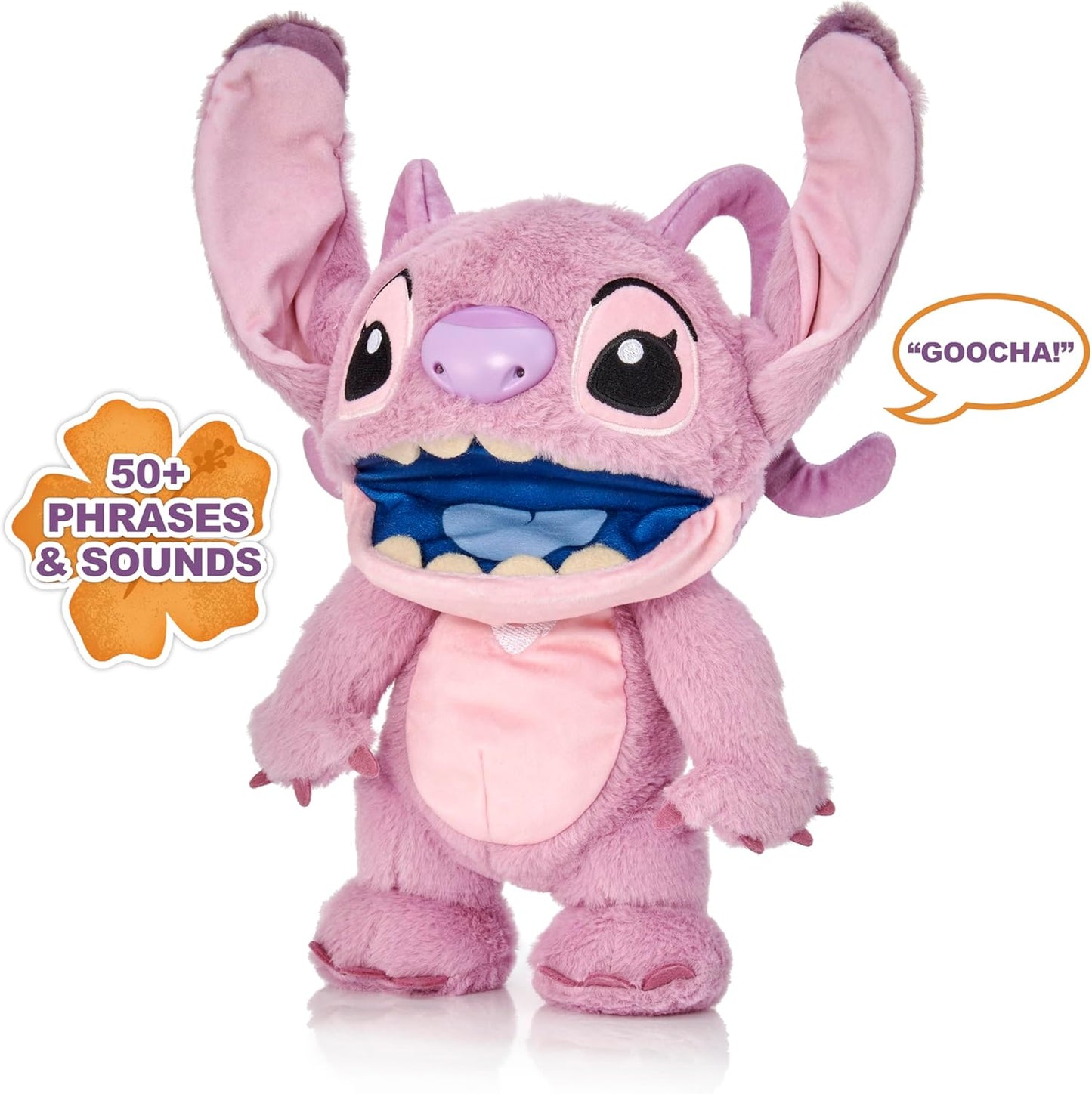 WOW! STUFF Disney Chatty Stitch Deluxe, Puppetronic Stitch, Marionete Animatrônica, Mais de 50 combinações de ação e som, 30 cm/12 polegadas de altura, Idades de 6 a adulto, Azul