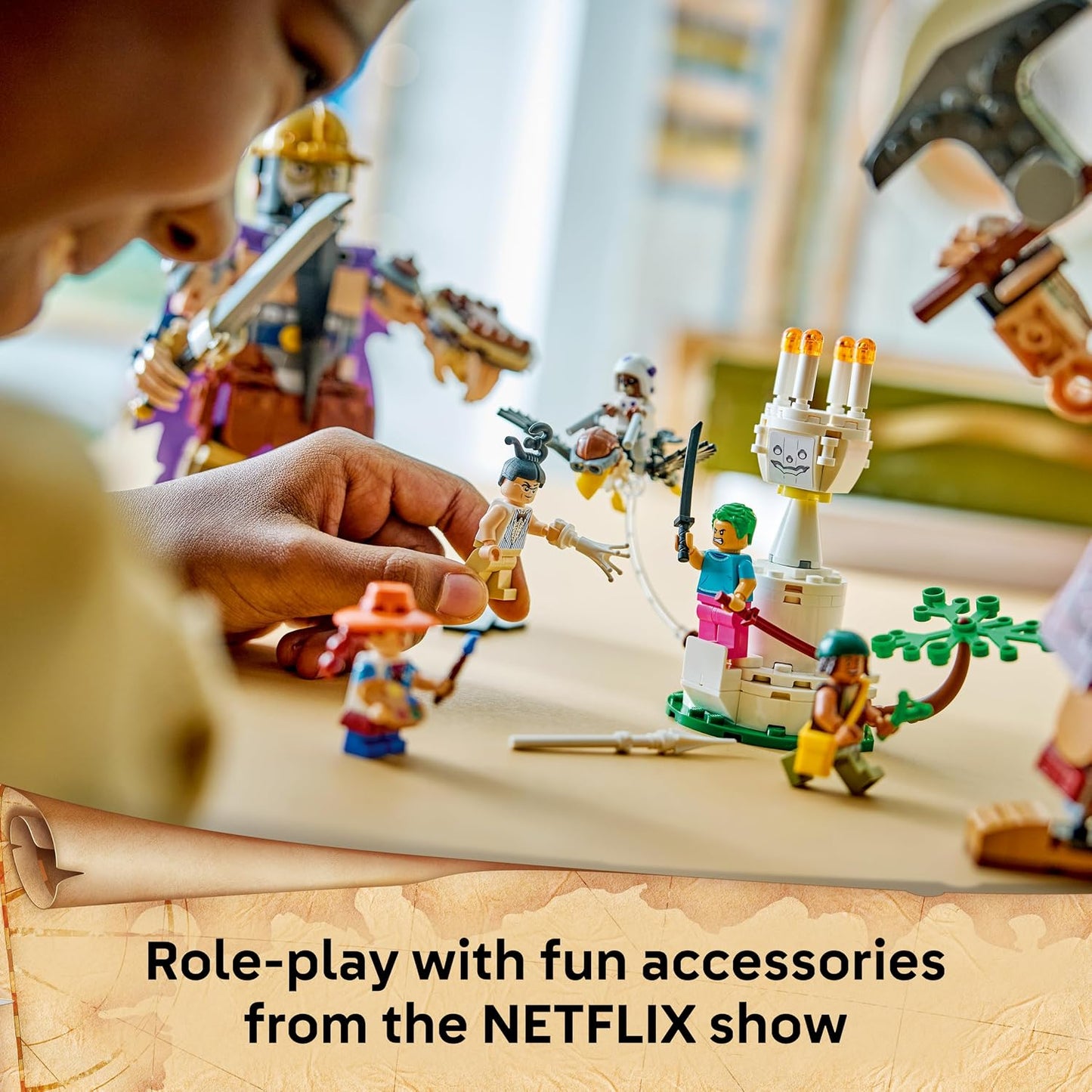 LEGO ONE PIECE Dorry vs. Brogy – Gigantes de Little Garden – Brinquedo Interativo com 2 Figuras de Ação e 5 Minifiguras – Presente para Meninos, Meninas e Fãs a partir de 9 Anos – 75644