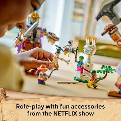 LEGO ONE PIECE Dorry vs. Brogy – Gigantes de Little Garden – Brinquedo Interativo com 2 Figuras de Ação e 5 Minifiguras – Presente para Meninos, Meninas e Fãs a partir de 9 Anos – 75644