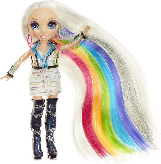 Rainbow High Hair Studio - Crie cabelos arco-íris com a boneca Amaya Raine exclusiva, cor de cabelo lavável extralonga
