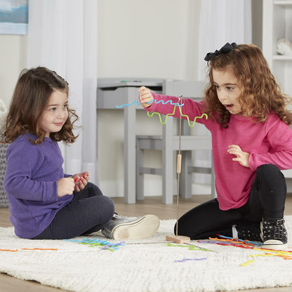 Melissa &amp; Doug suspenden juegos familiares para niños y adultos | Juego de mesa de juguete de equilibrio de torre apilable | Juegos de actividades para regalos familiares | Juegos de viaje al aire libre para niños de 8 a 12 años | Juegos