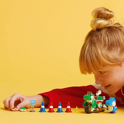 LEGO Super Mario: Mario Kart – Yoshi Bike Set, brinquedo de construção para meninos e meninas de 7 anos ou mais, com figura de personagem para jogo independente, ideia de presente de aniversário para jogadores