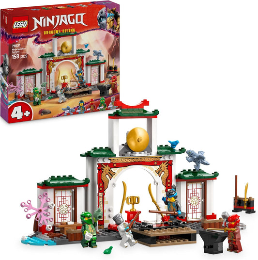 LEGO NINJAGO Templo Ninja Spinjitzu - Conjunto de brinquedos com 4 minifiguras e uma figura de dragão, conjunto de construção inclui uma casa na árvore e acessórios para armas - presente de aniversário