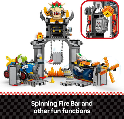 LEGO Super Mario: Mario Kart – Castelo do Bowser - Conjunto interativo com 2 carros e 4 figuras, incluindo Yoshi - Presente perfeito para crianças a partir de 9 anos - 72039