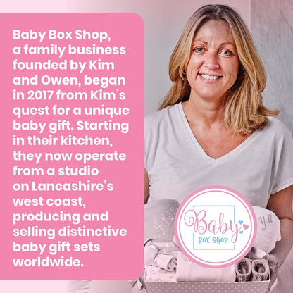 Baby Box Shop - Presentes personalizados para meninos, presente ideal para batizado: cobertor de lã, Baby Box Shop - 5 itens essenciais para recém-nascidos, ideais como presentes para chá de bebê e batizado, panos de musselina e presentes