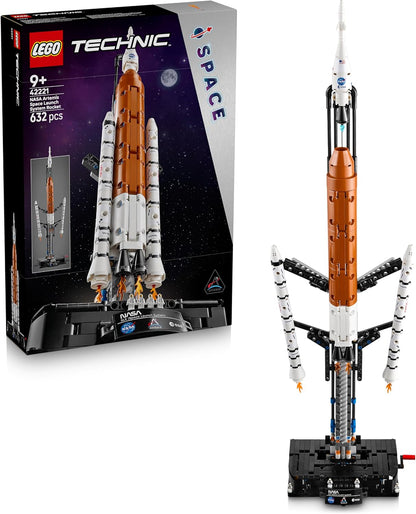 LEGO Technic NASA Artemis Sistema de Lançamento Espacial Foguete - Brinquedo STEM Interativo com 4 Astronautas e Função de Separação - Presente de Aniversário para Meninos e Meninas a partir de 9 Anos - 42221
