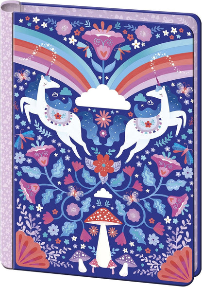 Janod - Conjunto de convites 8 cartões de unicórnio - 8 envelopes - Bolsa de armazenamento e 1 folha de adesivos - Convite de aniversário - Adesivos de unicórnio - Ideal para 8 convidados - 6 anos ou mais - J08933