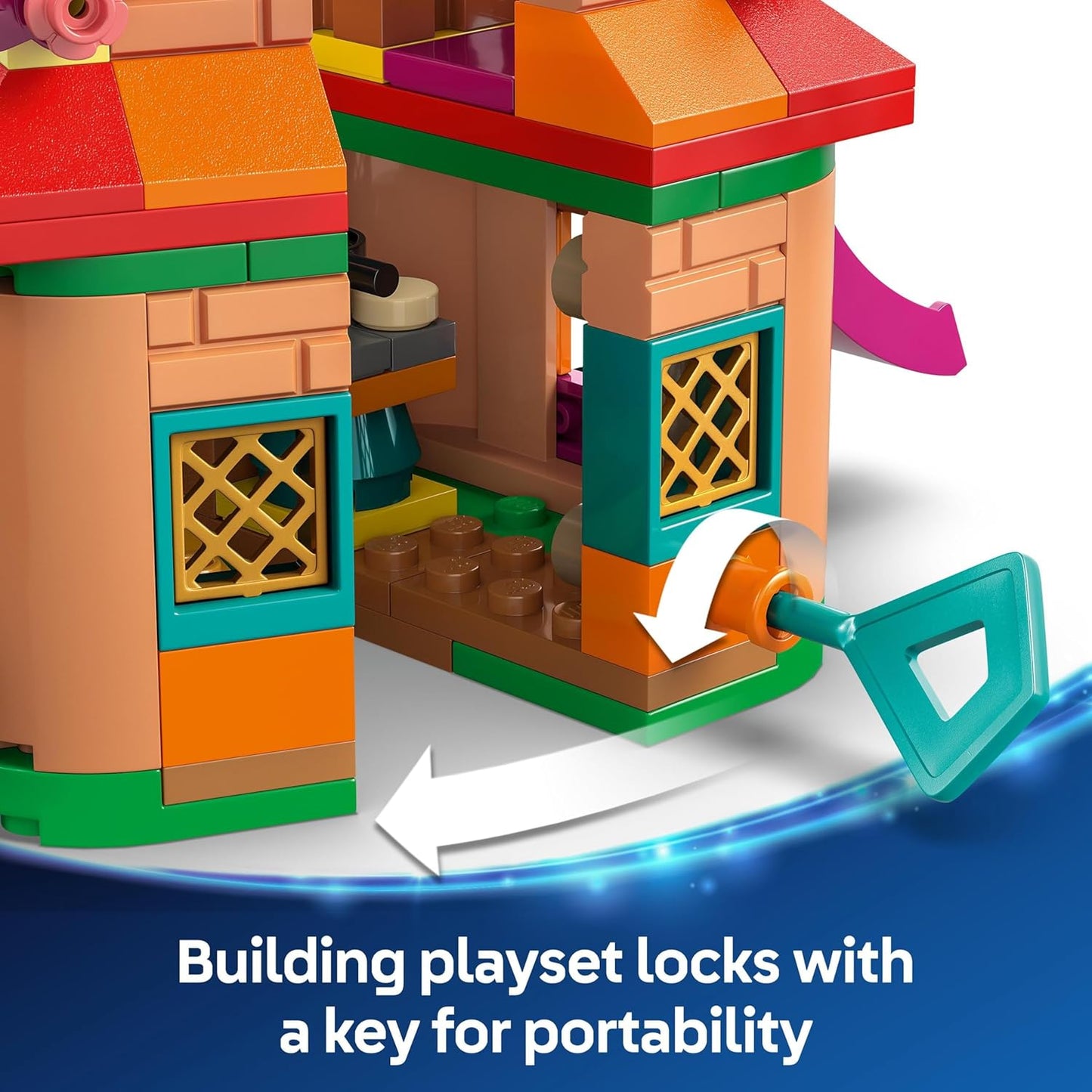 LEGO ǀ Disney Encanto Mini brinquedo de construção de casa para meninas a partir de 5 anos, conjunto inclui micro bonecos Mirabel e Antonio Madrigal, uma figura de capibara e uma chave