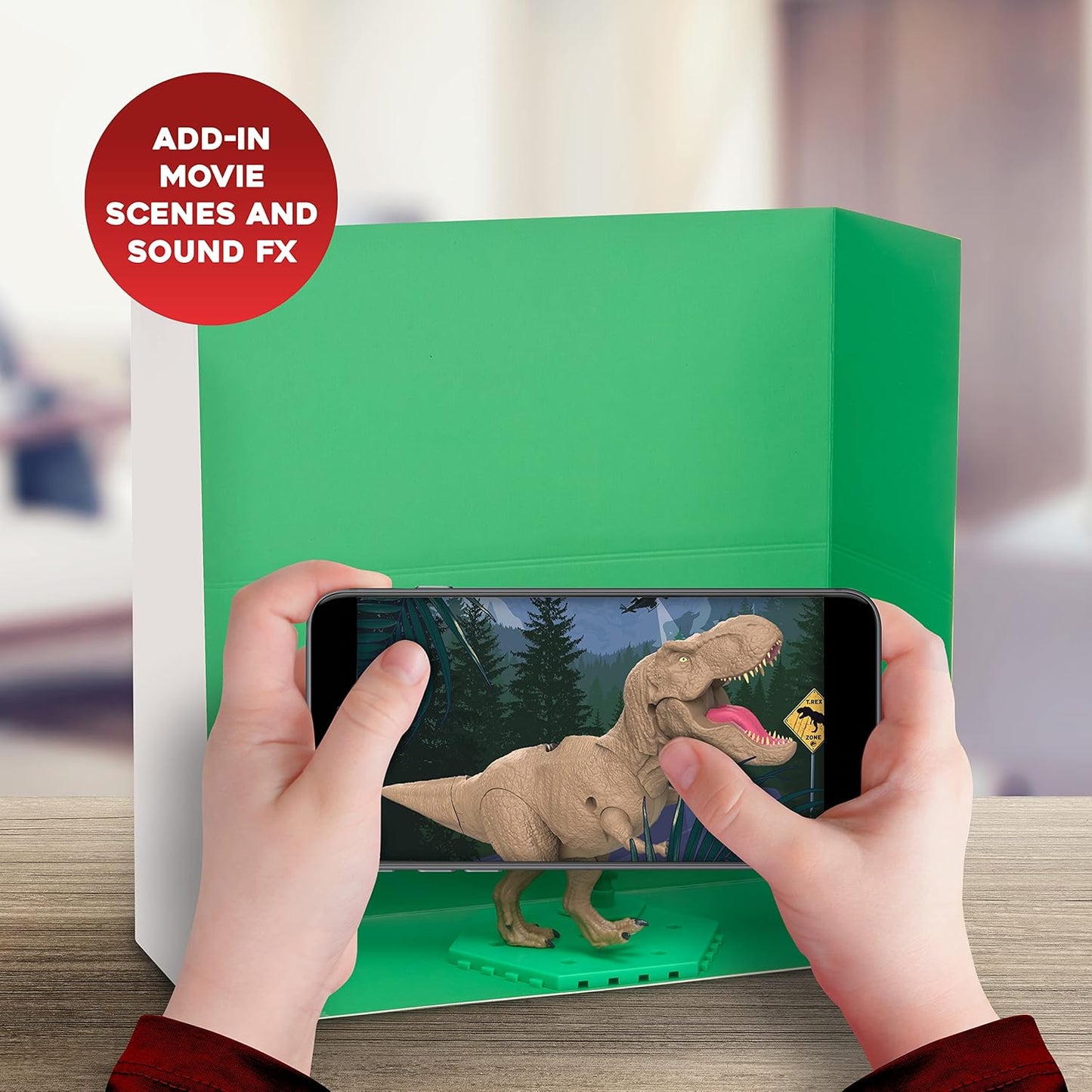 UAU! COISAS - Brinquedos de dinossauro Jurassic World MovieMates | Boneco de ação azul hiperarticulado e aplicativo | Brinquedos oficiais de dinossauro Jurassic World e Dominion para maiores de 3 anos