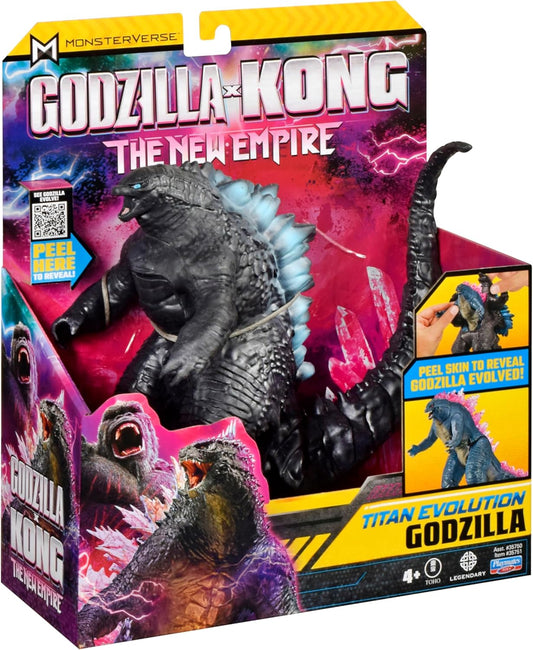 MonsterVerse Godzilla vs. Kong: The New Empire, figura de acción auténtica de Godzilla Titan Evolution de 7 pulgadas, personaje icónico de película coleccionable, apto para mayores de 4 años