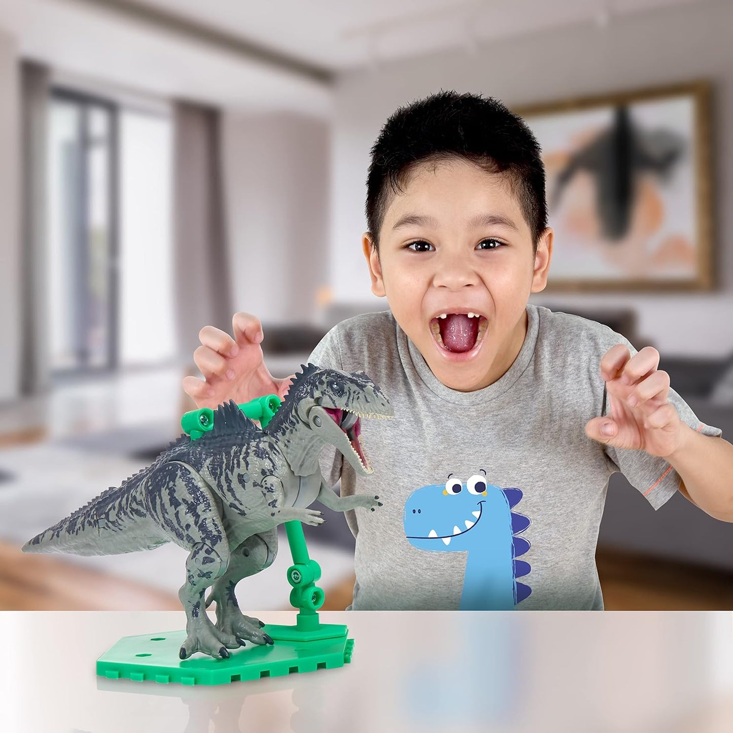 UAU! COISAS - Brinquedos de dinossauro Jurassic World MovieMates | Boneco de ação azul hiperarticulado e aplicativo | Brinquedos oficiais de dinossauro Jurassic World e Dominion para maiores de 3 anos