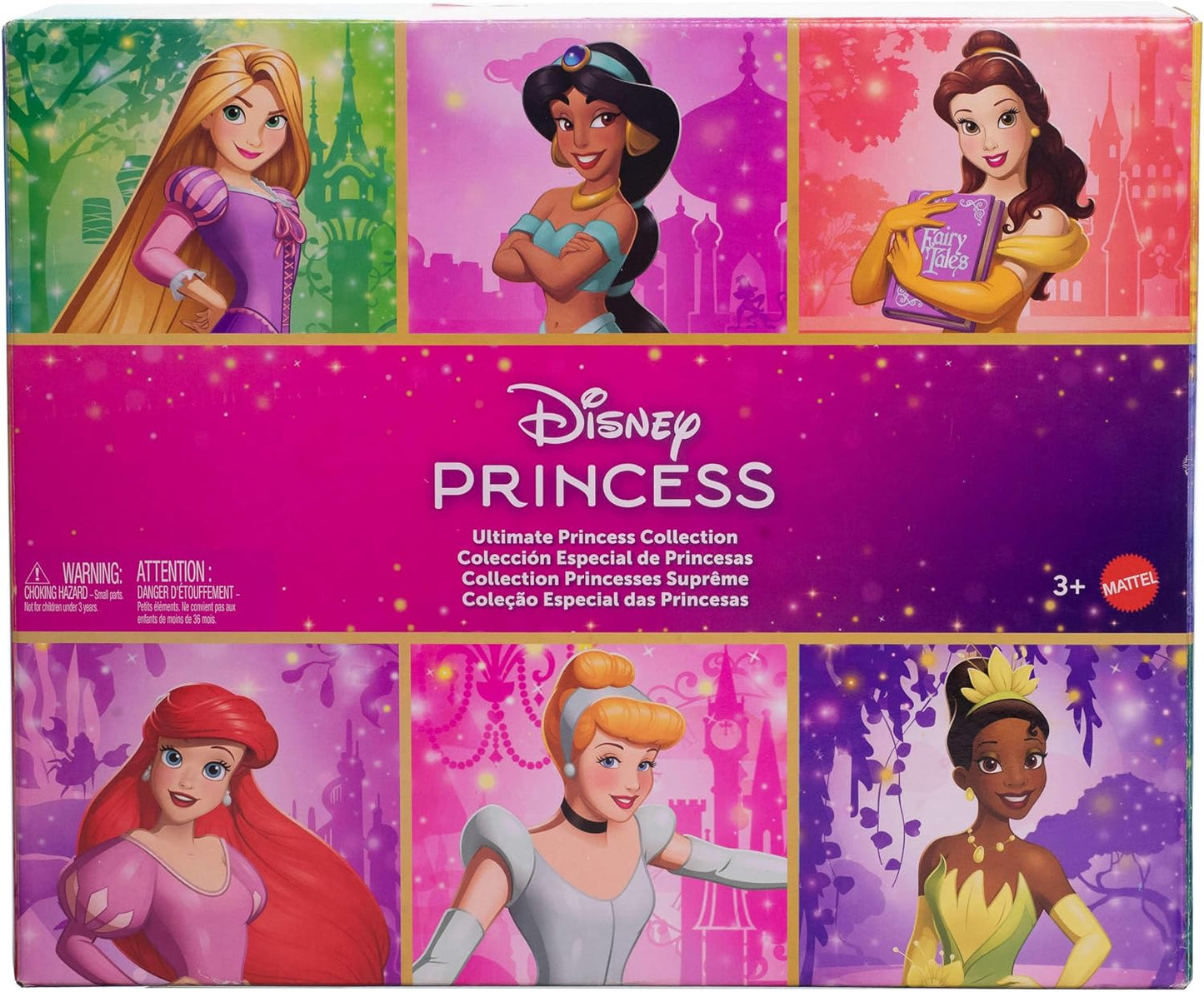 Mattel Conjunto Disney Princess Ultimate Princess com 13 Bonecas Fashion | 13 Bonecas Articuladas com Roupas e Acessórios Brilhantes e Característicos, Inspiradas nos Filmes da Disney, JFC43