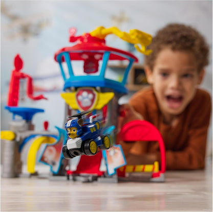 Paw Patrol: Conjunto de Brinquedo Aeroporto Air Rescue, Pup Squad Adventure Bay, com Lançador de Carrinhos de Brinquedo Chase, Brinquedo Infantil para Meninos e Meninas a partir de 3 Anos