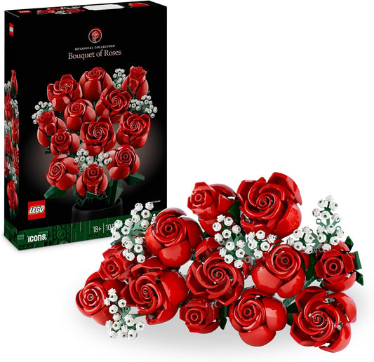 LEGO 10328 Buquê de rosas de ícones, conjunto de flores artificiais para adultos