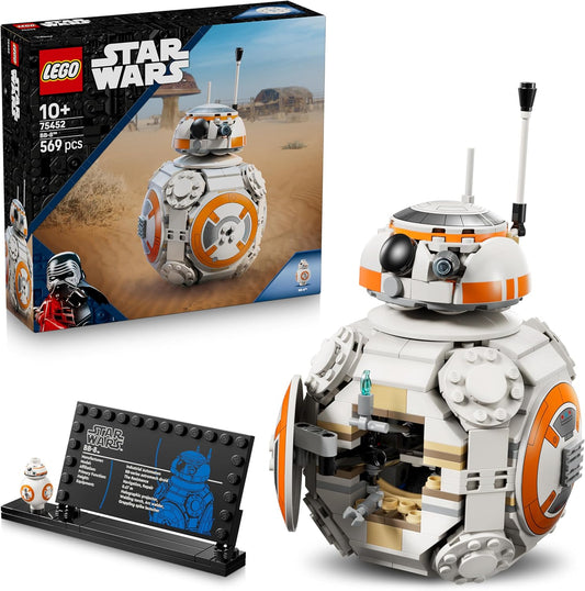 LEGO Star Wars 75452 BB-8 Droide Astromecânico - Kit de Montagem com Cabeça e Roda Giratórias - Ideia de Decoração para Quarto - Presente para Meninos, Meninas e Fãs a partir de 10 Anos