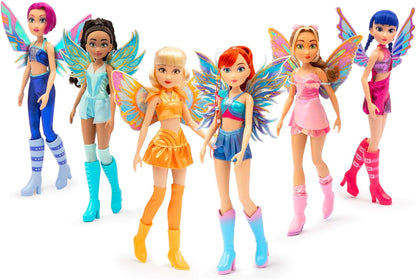 Winx Boneca Fada – Musa com Asas Brilhantes e Articulações – Acessórios de Fada Removíveis – Visual de Transformação Musical – Brinquedo Oficial do Clube Winx para Meninas – A partir de 4 Anos