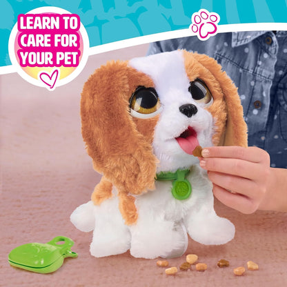 Just Play furReal Poop-A-Lots Cavalier King Charles Spaniel Brinquedo Interativo para Crianças, Alimentação e Passeio, Inclui Coleira e Pá para Cocô, Idade Recomendada: 4 anos ou mais