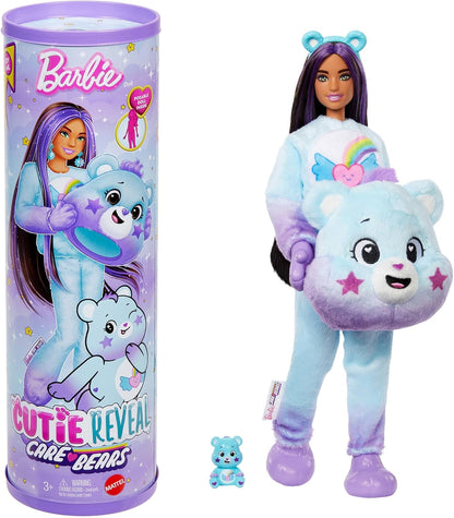 Barbie Cutie Reveal Ursinhos Carinhosos com Boneca e Acessórios, Série 2 Ursinho Sonho Brilhante com 10 Surpresas, Incluindo Mudança de Cor e Mini Ursinho, JFV61