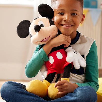 Disney Mickey Mouse de Pelúcia Tamanho Médio Oficial da Disney Store para Crianças, 45cm/17”, Personagem Macio com Acabamento Suave e Detalhes Bordados - Adequado para Crianças a partir de 0 anos