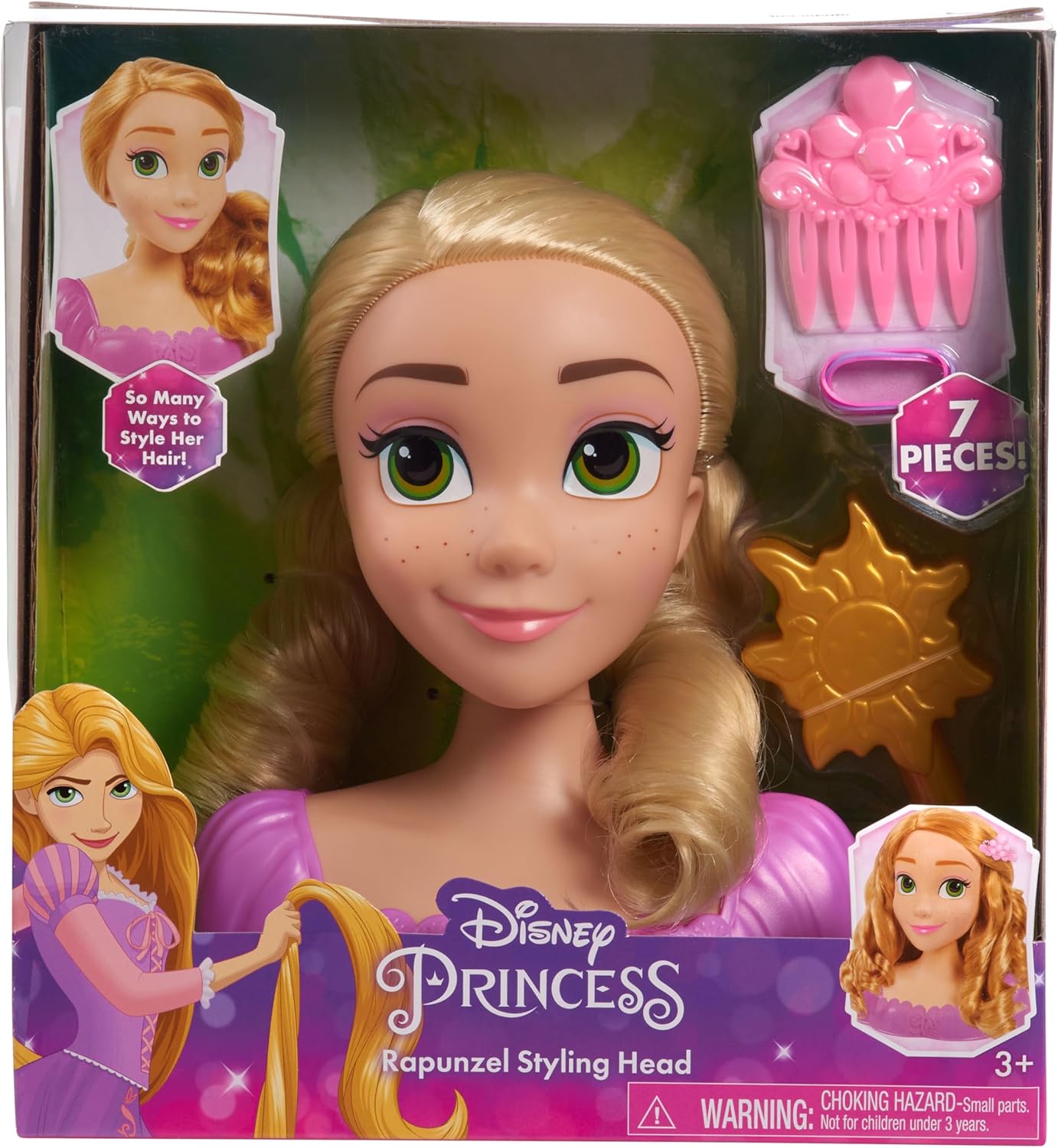 Disney Cabeça de penteado básica da Princesa Rapunzel da