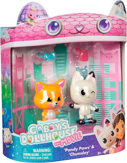 Gabby's Dollhouse: O Filme, Figuras de Brinquedo Pandy Paws e Chumsley com 2 Acessórios, Brinquedos Infantis para Meninas e Meninos a partir de 3 Anos