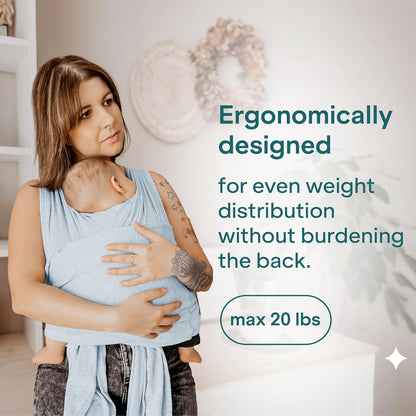 Koala Babycare Canguru para Bebê - Fácil de Usar - Suporte Ergonômico Certificado - Canguru Elástico Multiuso Adequado para Bebês de até 9 kg - Canguru para Bebê