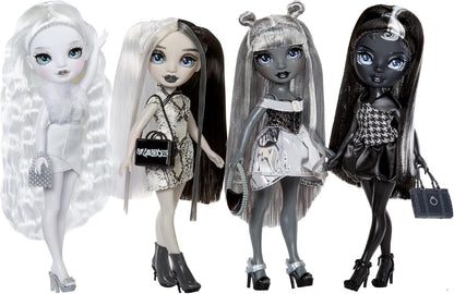 Rainbow High Shadow High Heather Grayson - Boneca Fashion em tons de cinza de 28 cm, cabelo e roupa pretos e brancos, bolsa estilosa, presente fofo para crianças de 4 a 10 anos.