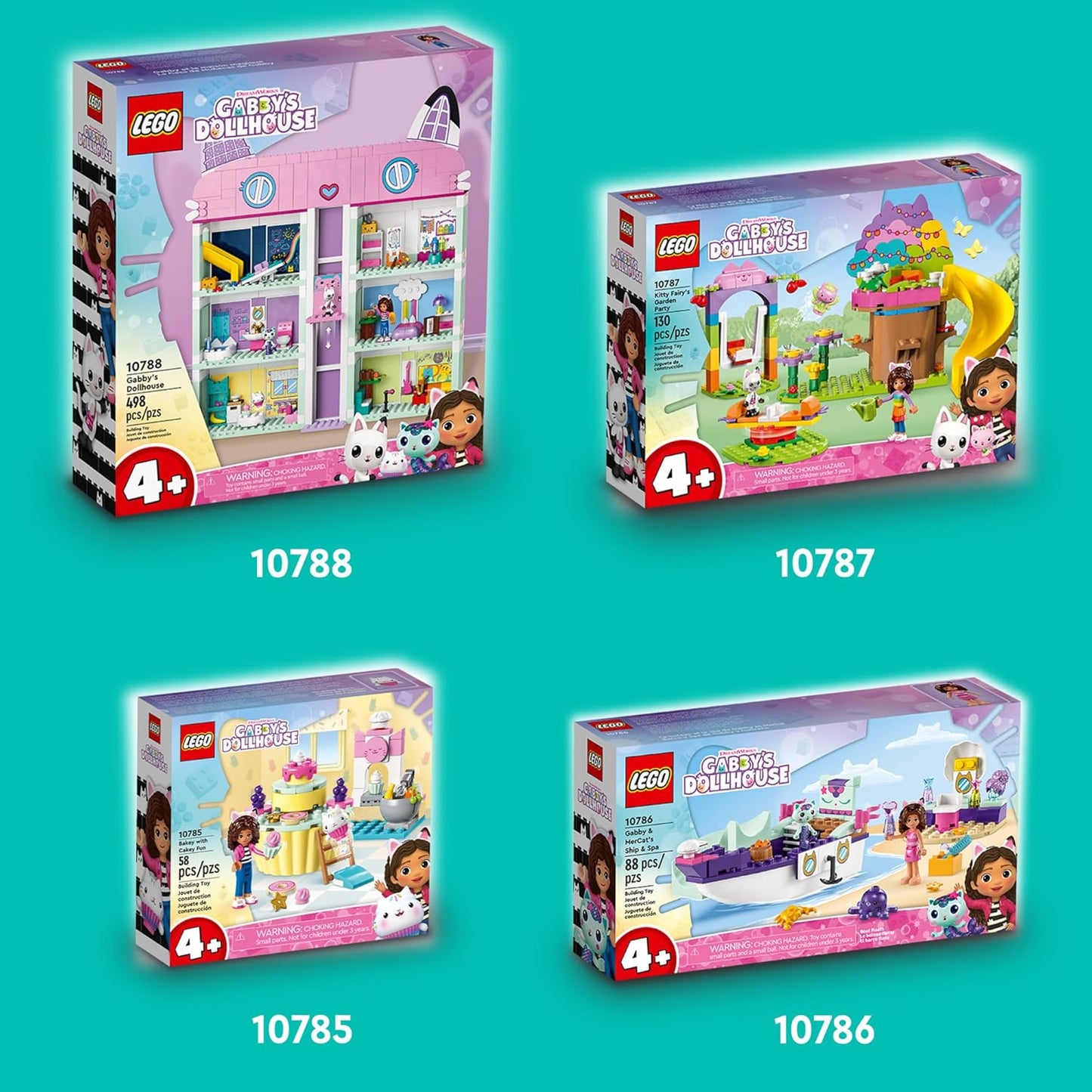 LEGO Gabby's Dollhouse Conjunto de Brinquedo de Construção Bakey with Cakey Fun 10785 para Fãs da Série de Animação DreamWorks, Cozinha de Faz de Conta, Forno e Cupcake Gigante para Decorar, Presente para Crianças a partir de 4 Anos
