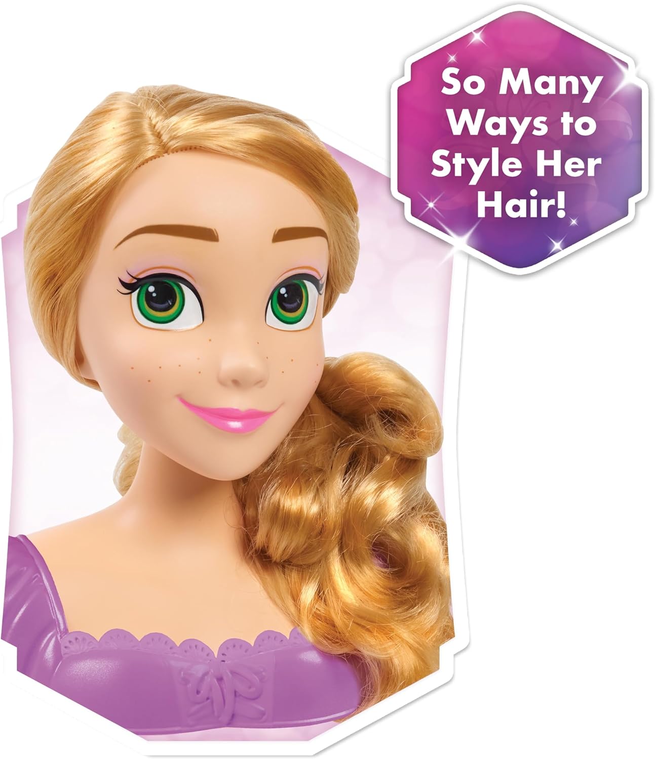 Disney Cabeça de penteado básica da Princesa Rapunzel da