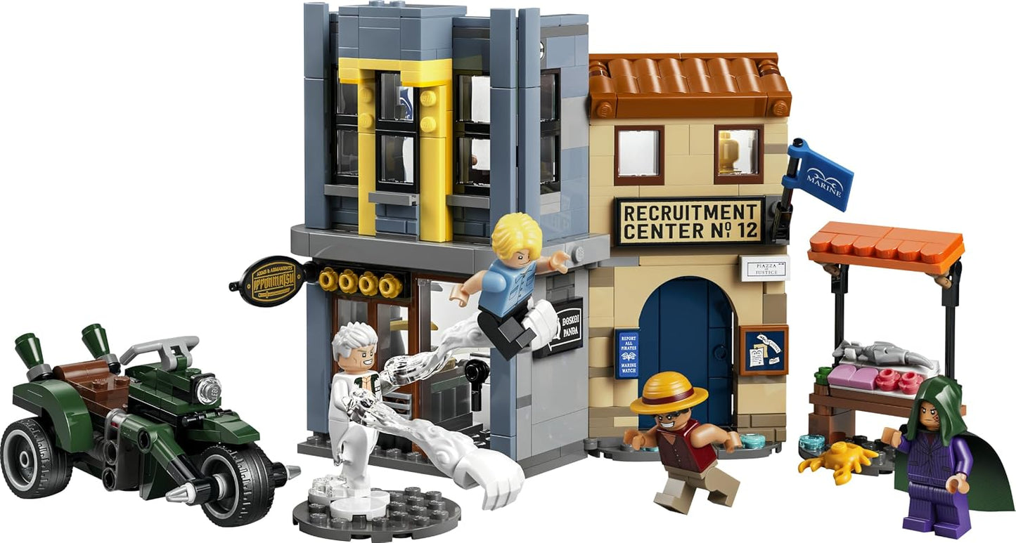 LEGO ONE PIECE Confronto com o Capitão Smoker – Brinquedo interativo com 4 minifiguras (incluindo Monkey D. Luffy e Sanji) – Decoração para quarto infantil – Presente para meninos, meninas e fãs a partir de 9 anos – 75642